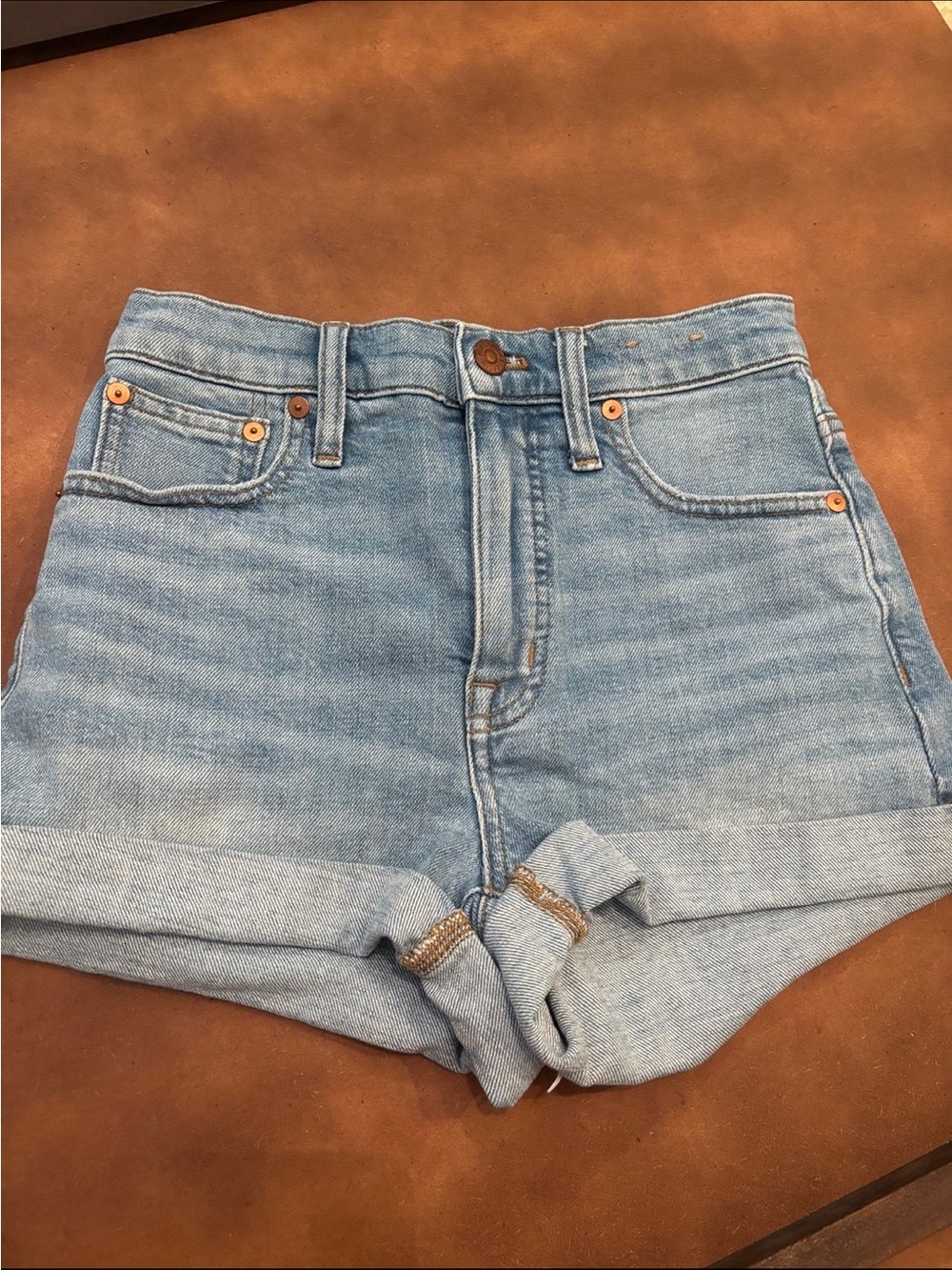 Madewell Light Blue High-Rise Denim Jean Shorts